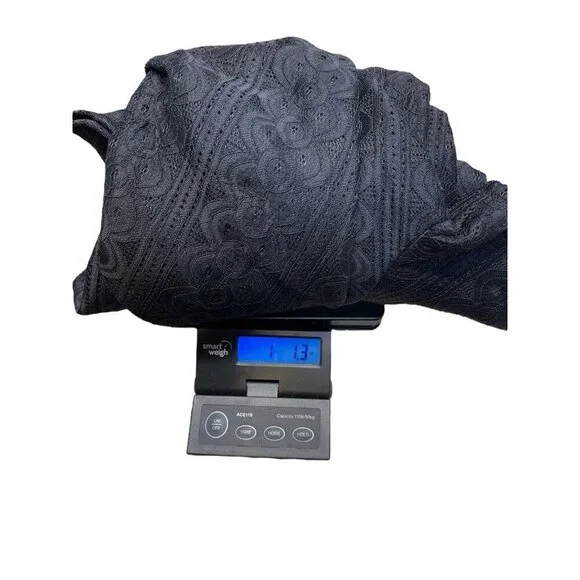 NEW Fashion Nova Here to Stay Dress Black Puffy Sleeve Front Knot Size Large - Picture 7 of 7